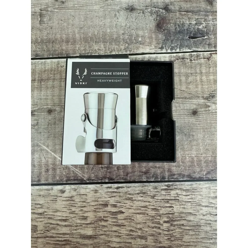 Viski Heavyweight Stainless Steel Champagne Stopper